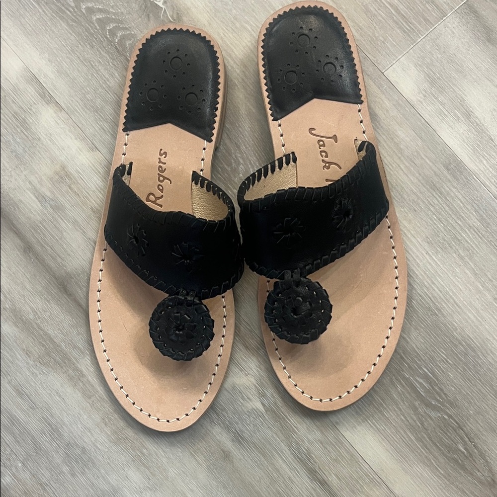 Jack Rogers Black and Tan Women's Sandals